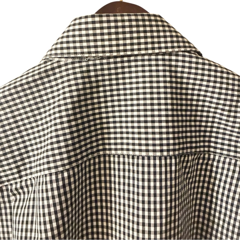 Lucky Brand Regular Fit Stretch Gingham Shirt Black White - Picture 6 of 6